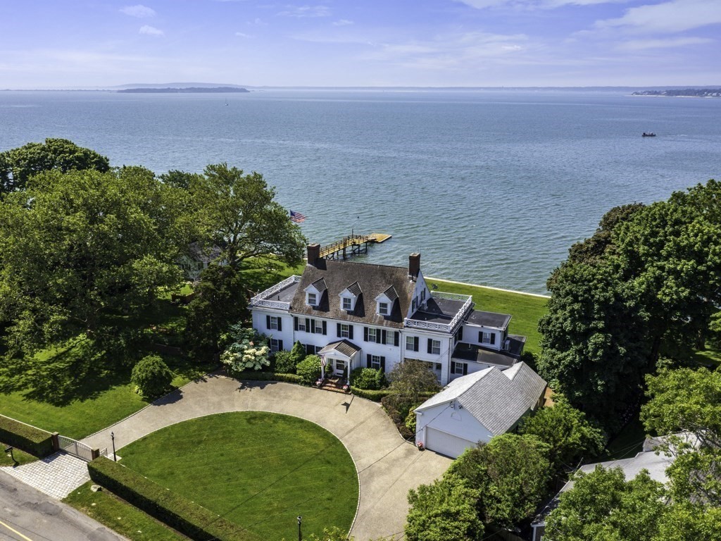 247 King Caesar Road Duxbury, MA 02332 - Photo 2 of 38 an aerial view of a house with a lake view