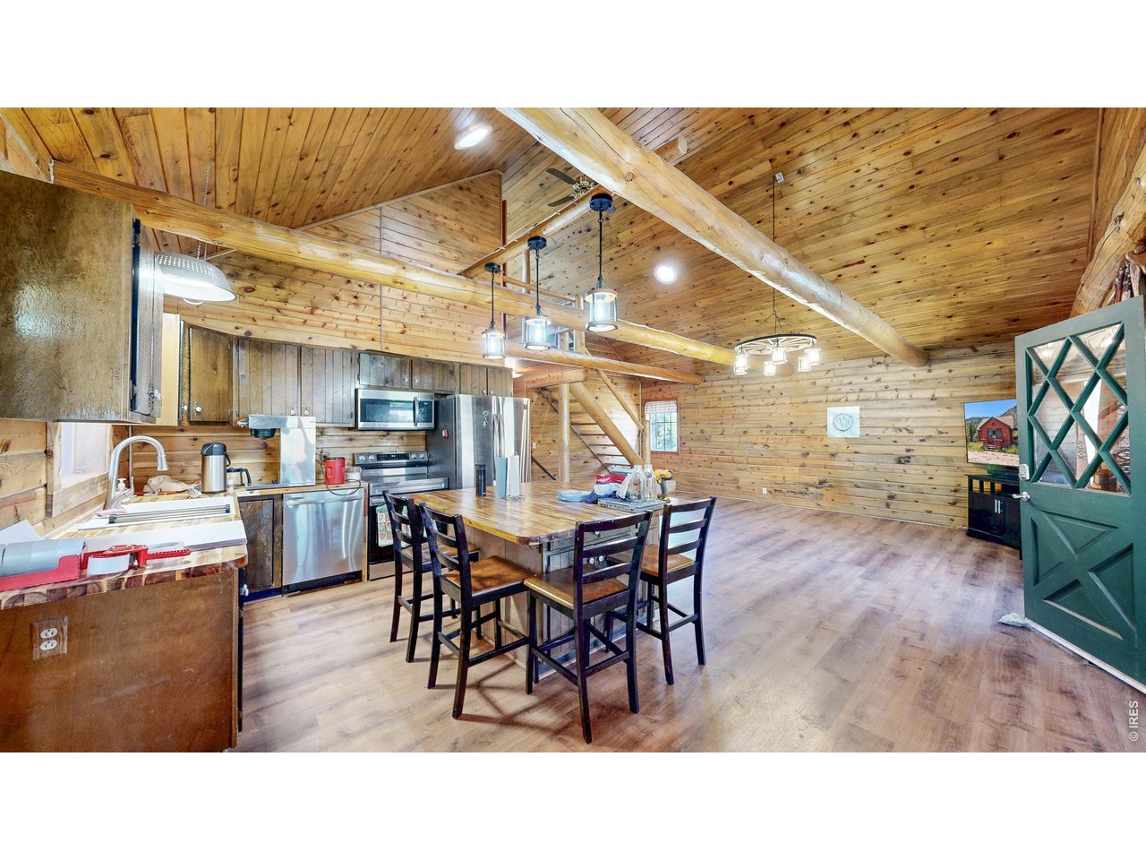 32759 Poudre Canyon Road Bellvue, CO 80512 - Photo 3 of 25 hand-hewn log beams