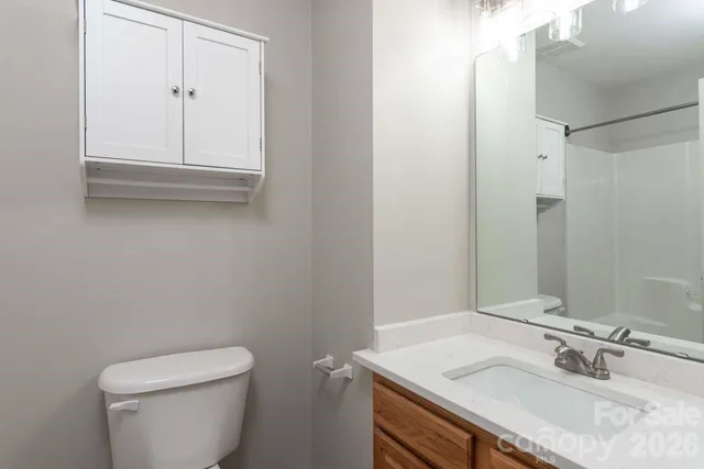 a bathroom with a sink toilet and vanity
