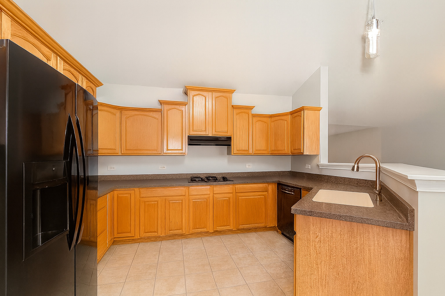 13350 Forest Ridge Drive, Unit 2 Palos Heights, IL 60463 - Photo 2 of 13 a kitchen with granite countertop a sink and a refrigerator