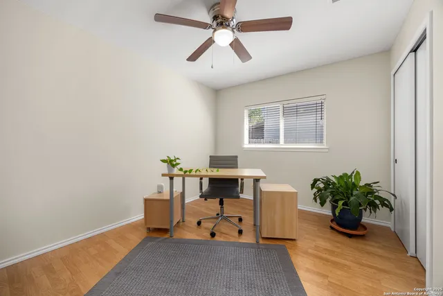 a livingroom with furniture and a potted plant