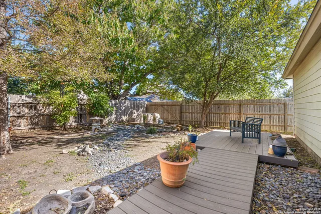 a outdoor space with a seating space