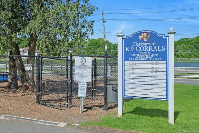 a view of a street sign under a large tree