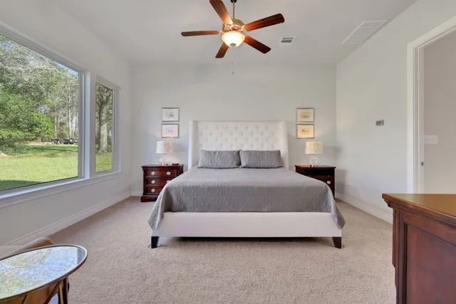 a workspace with furniture and wooden floor