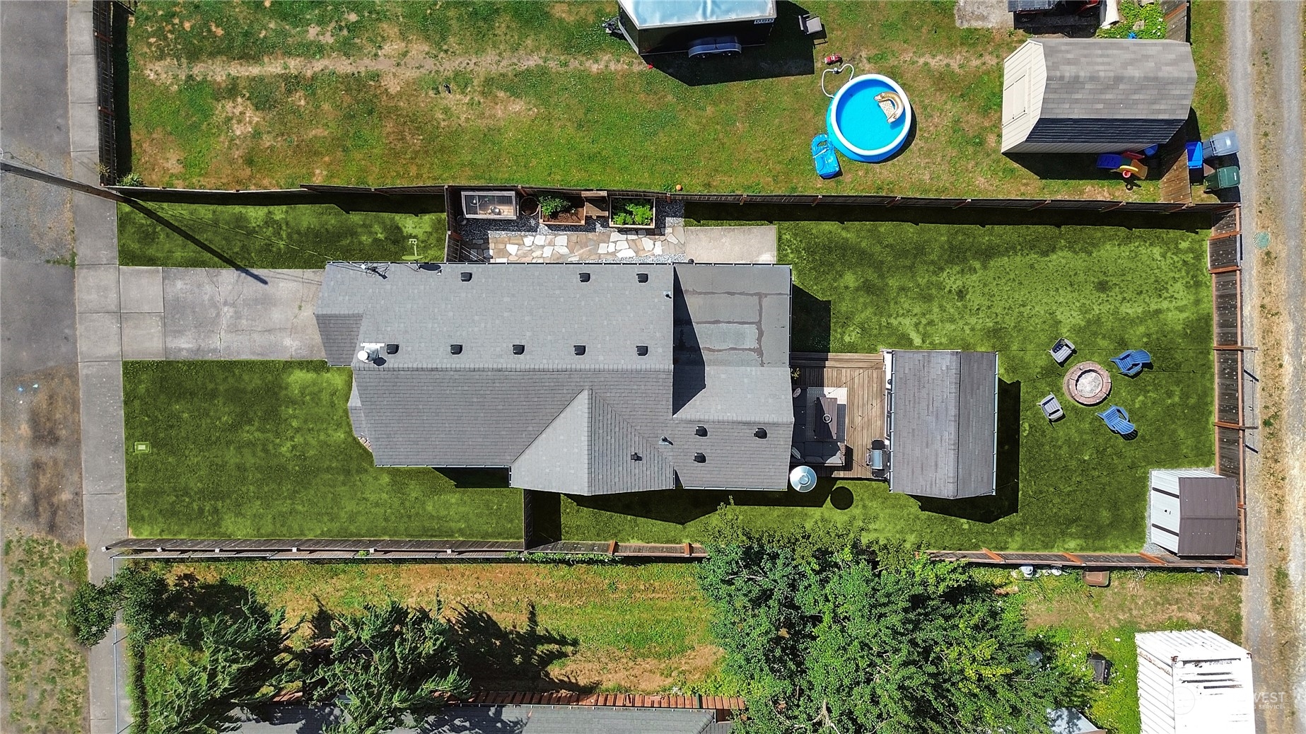 263 Perkins Street Buckley, WA 98321 - Photo 20 of 21 an aerial view of a house with a yard