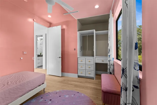 a view of a swimming pool with a yard