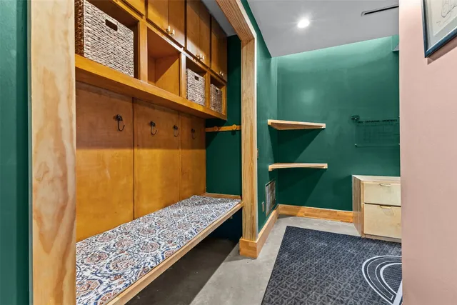 a view of hallway with stairs