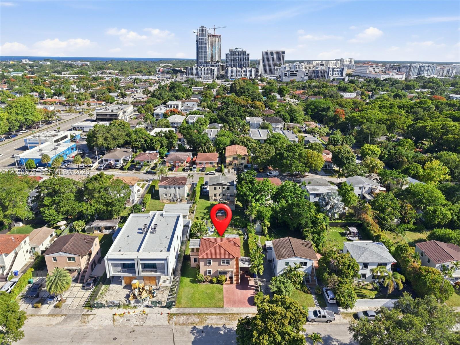 3750 Southwest 27th Street Miami, FL 33134 - Photo 35 of 41 an aerial view of residential houses with outdoor space and street view