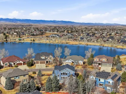 an aerial view of multiple house