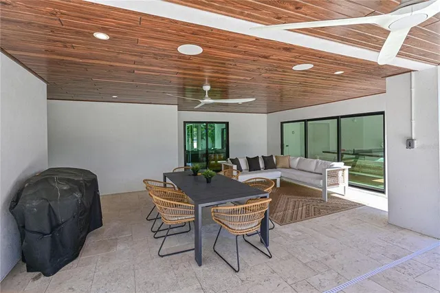 a backyard of a house