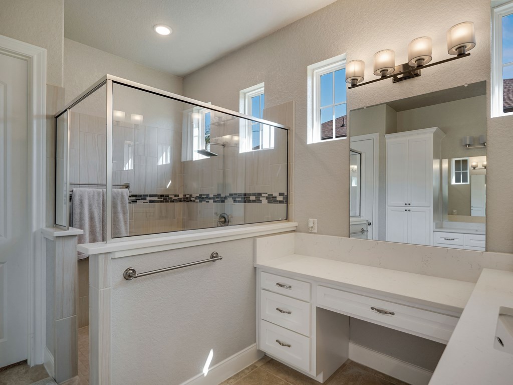 238 Roy Nichols Blanco, TX 78606 - Photo 14 of 25 a bathroom with a double vanity sink and mirror