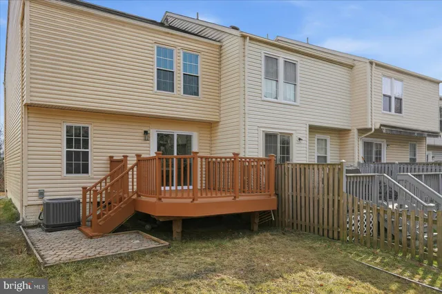 a view of a brick building from a balcony