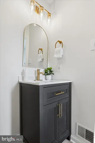 a sink with a vanity