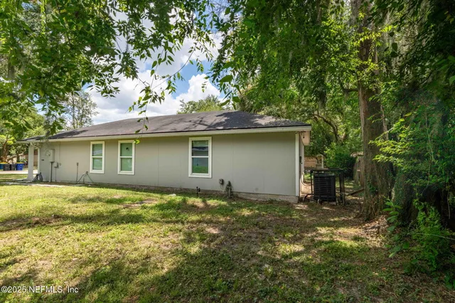 a backyard of a house