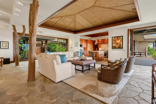 a view of an outdoor space with seating