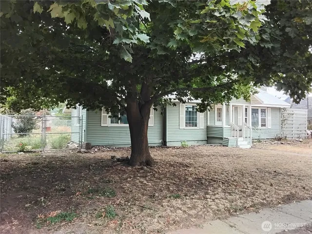 a house that has a tree in front of it