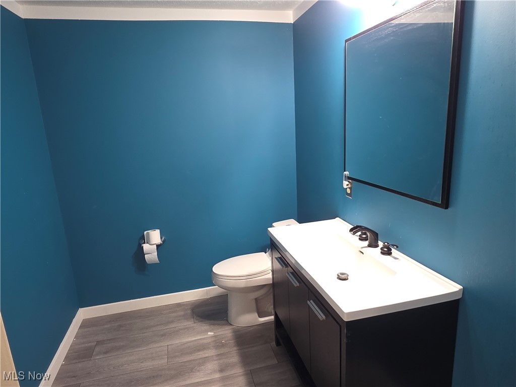 2291 Armstrong Road Wooster, OH 44691 - Photo 21 of 23 Bathroom with vanity and dark wood-vinyl flooring