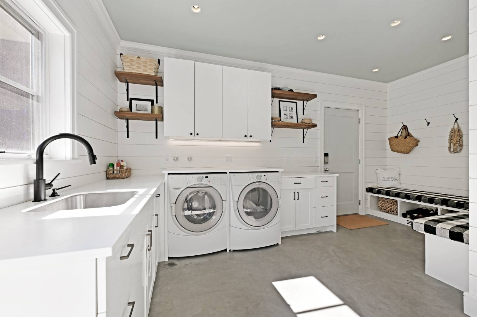 60 Jagger Lane Westhampton, NY 11977 - Photo 26 of 35 a utility room with sink dryer and washer
