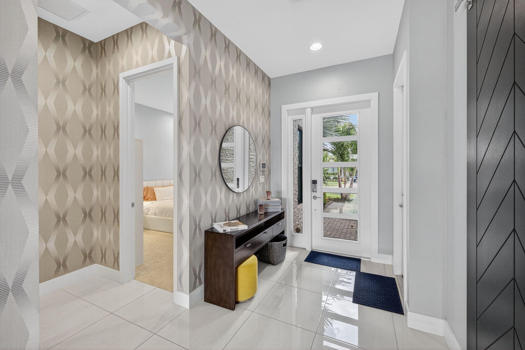 8618 Tower Bridge Court Boca Raton, FL 33496 - Photo 4 of 53 a bathroom with a granite countertop shower a mirror and a sink