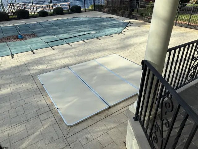 a view of a yard and with trees