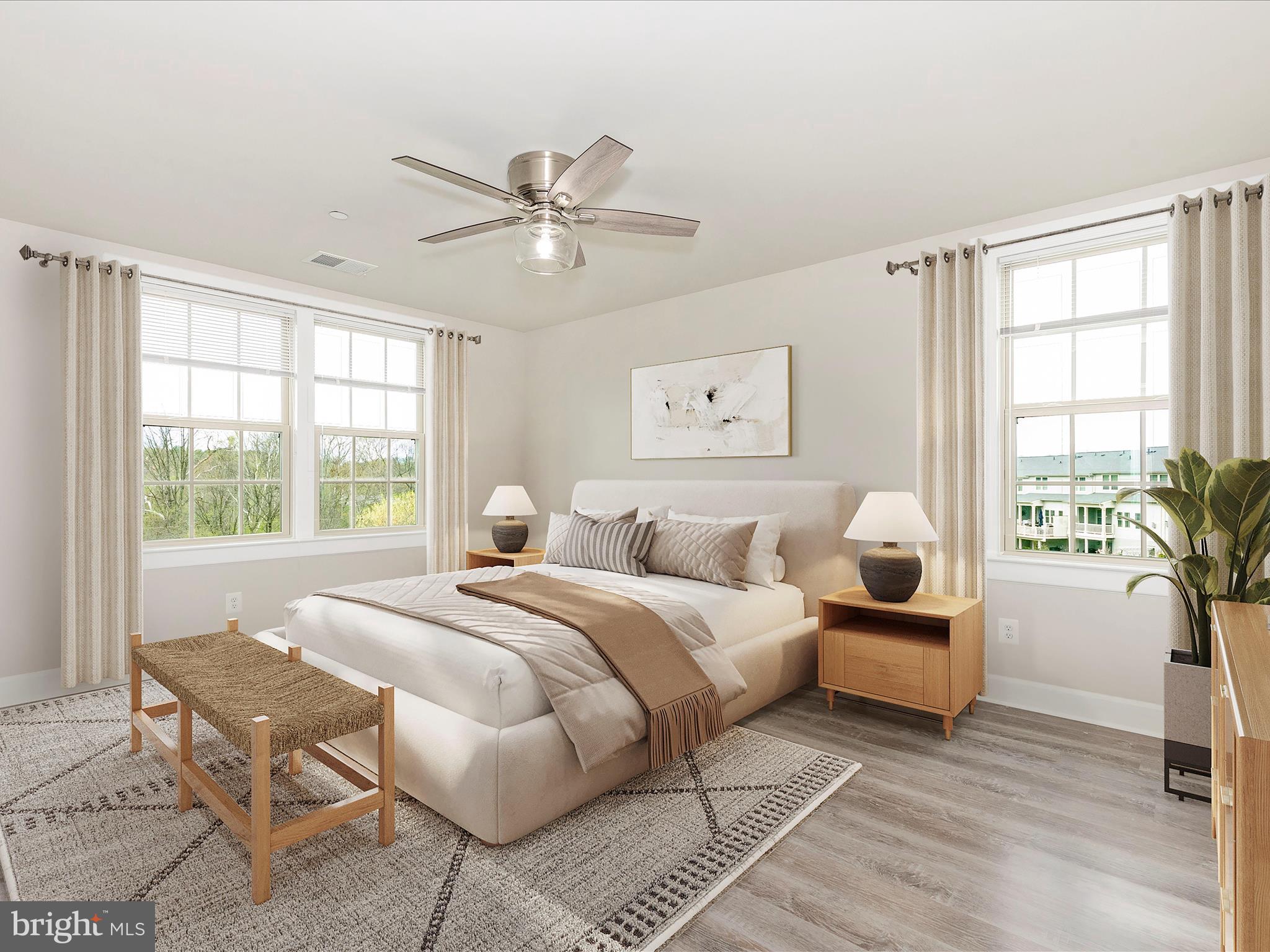 3838 Fulham Road Frederick, MD 21704 - Photo 24 of 51 a bedroom with a large bed and a chandelier