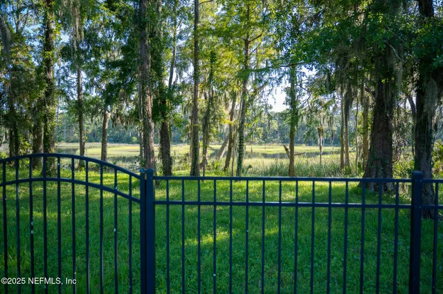 a view of yard with green space