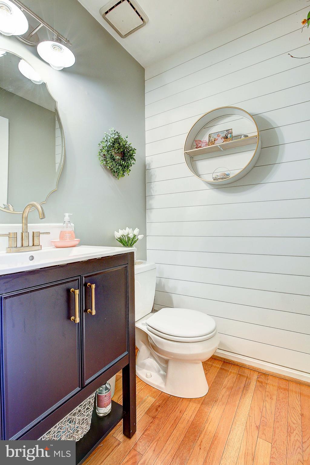 602 Riden Street Odenton, MD 21113 - Photo 14 of 38 Remodeled powder room with shiplap