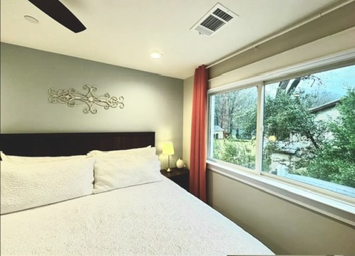 2007 Manana Street Austin, TX 78730 - Photo 14 of 38 Bedroom featuring ceiling fan and recessed lighting