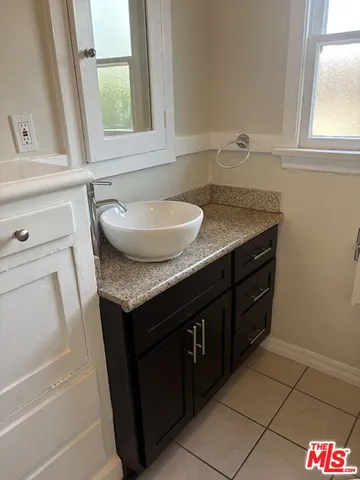 a bath tub sitting in a bathroom