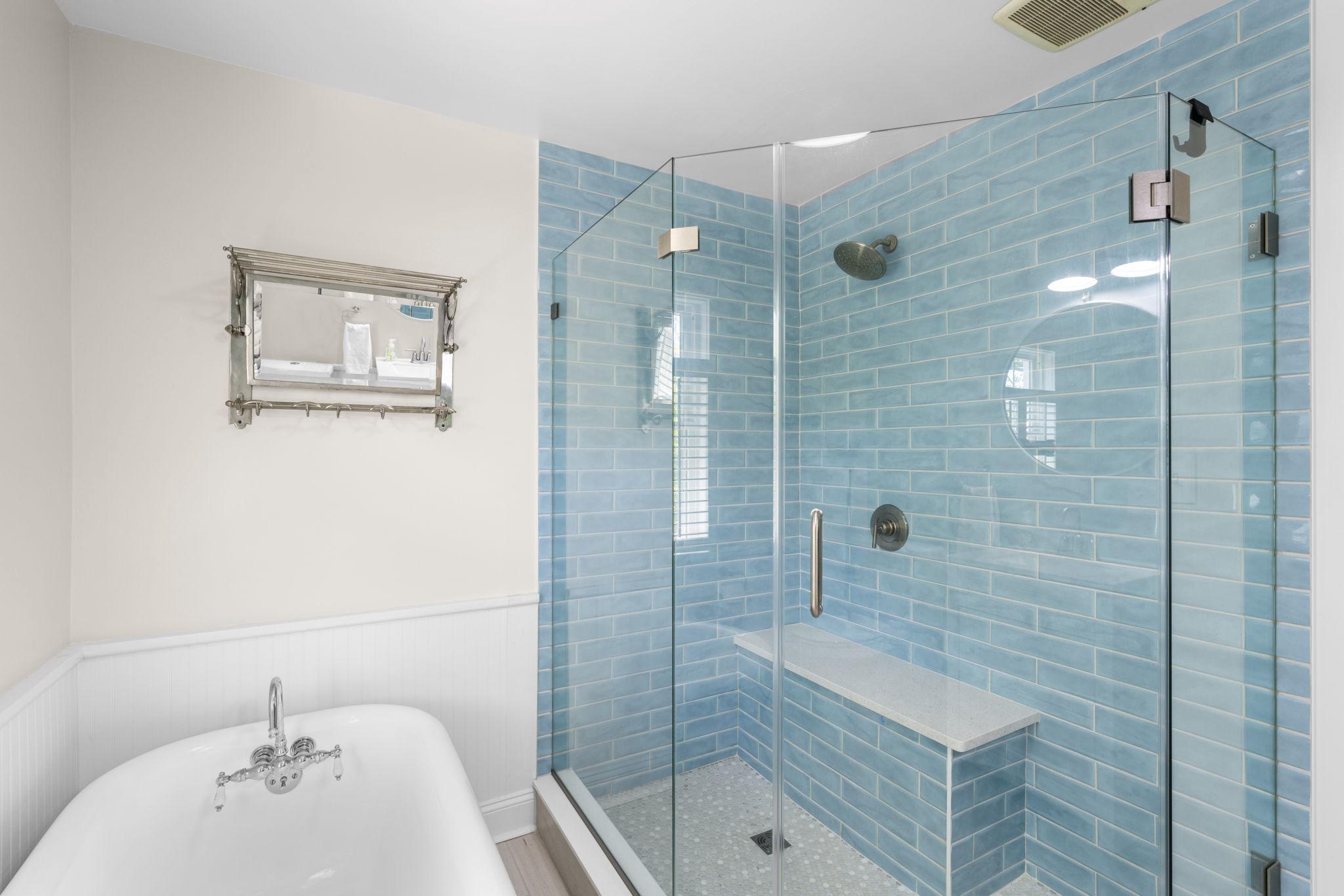 1022 Overbrook Road Baltimore, MD 21239 - Photo 29 of 39 Upper Level Hall Bath, Huge Shower & Sep Tub