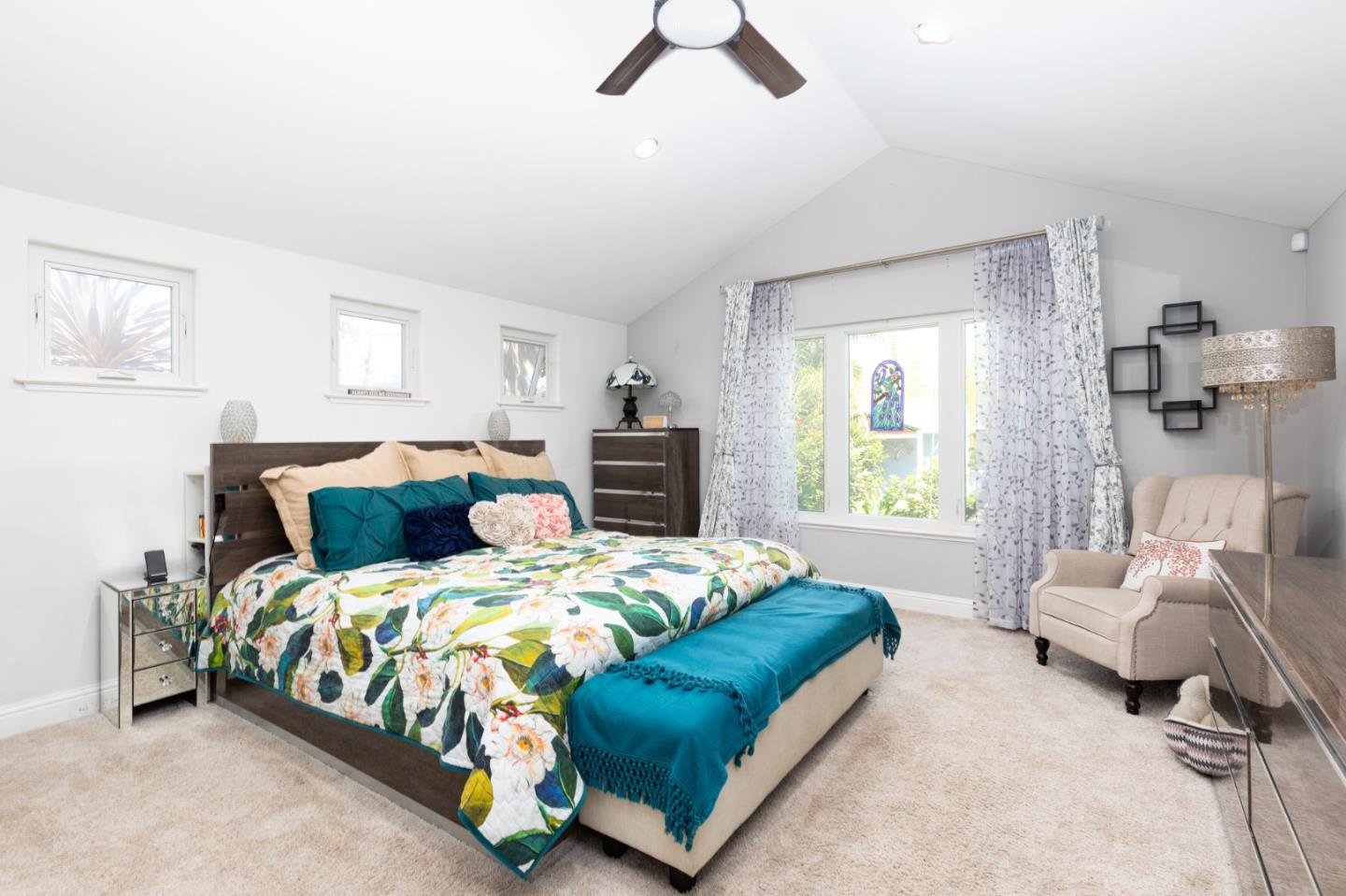 1446 Sharp Avenue Campbell, CA 95008 - Photo 10 of 22 a bedroom with a bed lamp and a window