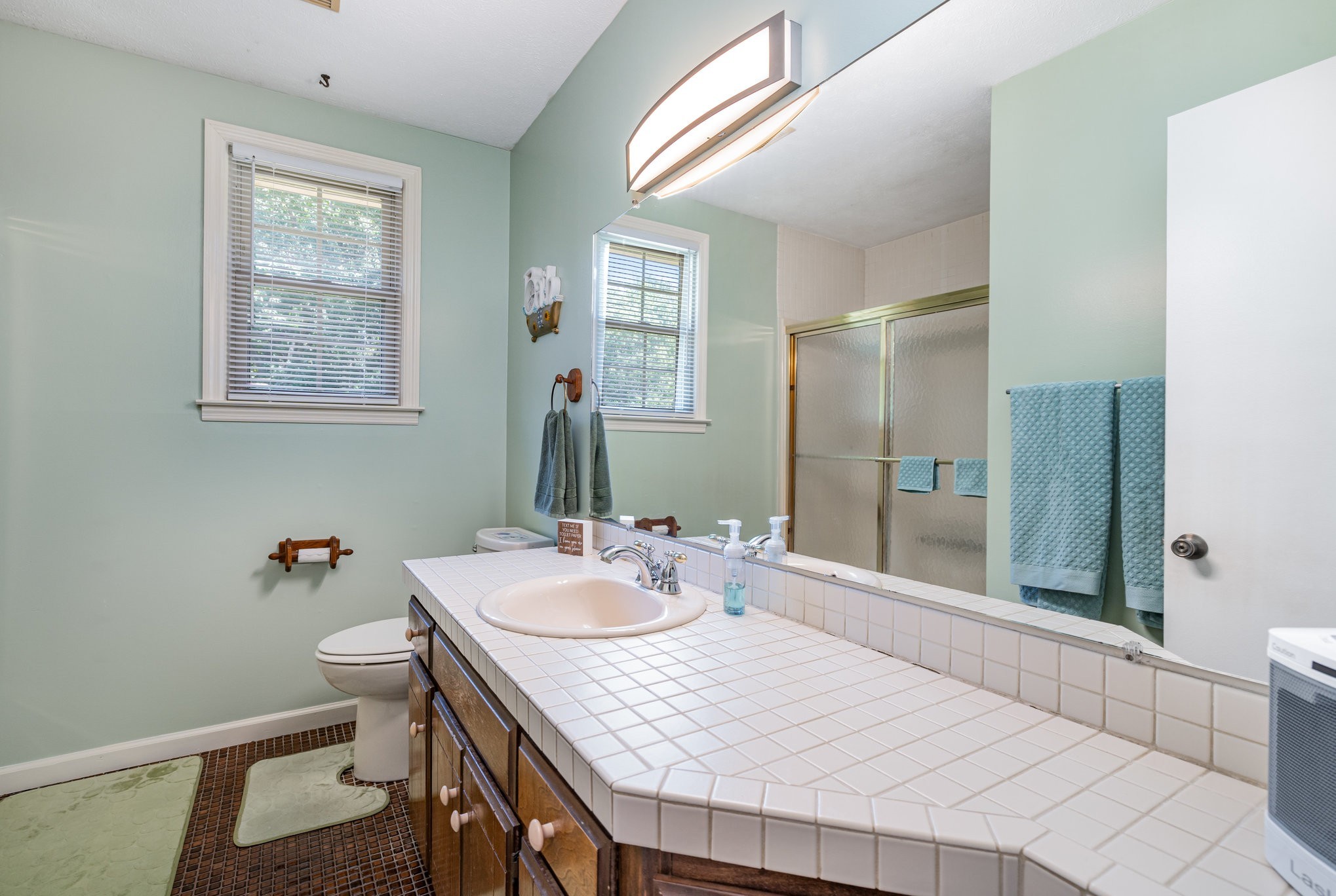 8049 New Chapel Road Springfield, TN 37172 - Photo 9 of 20 a bathroom with a sink a toilet and shower