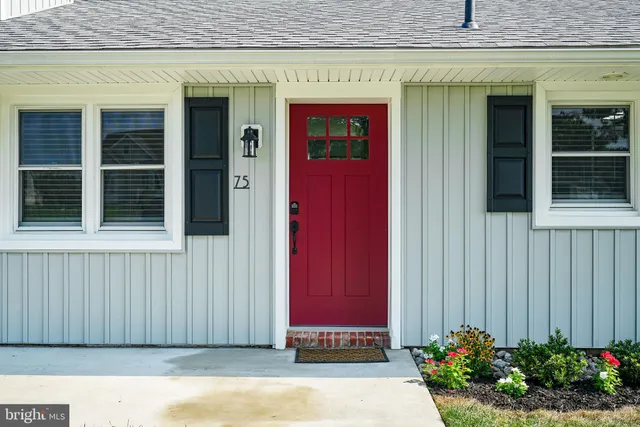 a view of a door of the house