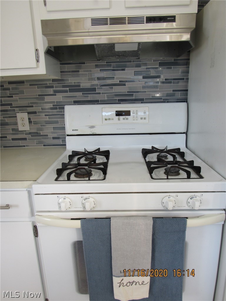 5910 Granger Road Ashtabula, OH 44004 - Photo 3 of 23 Gas stove is conveniently located between the fridge and counter.