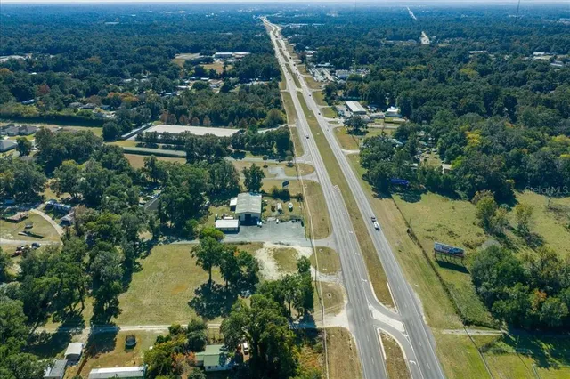 a view of a lake with houses