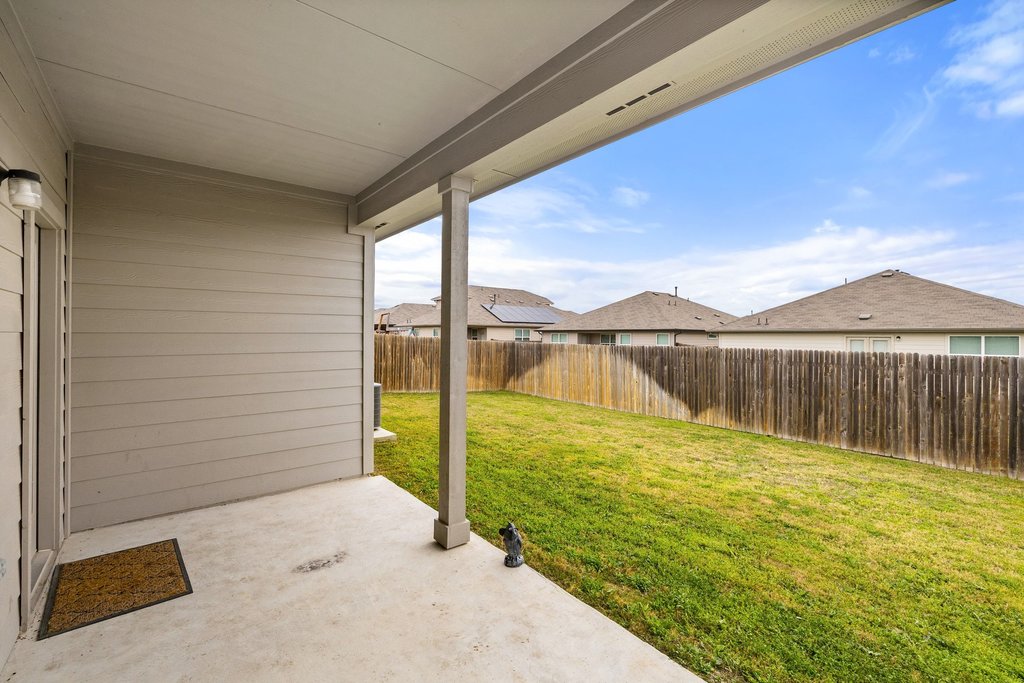 204 Rochester Lane Hutto, TX 78634 - Photo 35 of 40 Fenced backyard featuring a patio area
