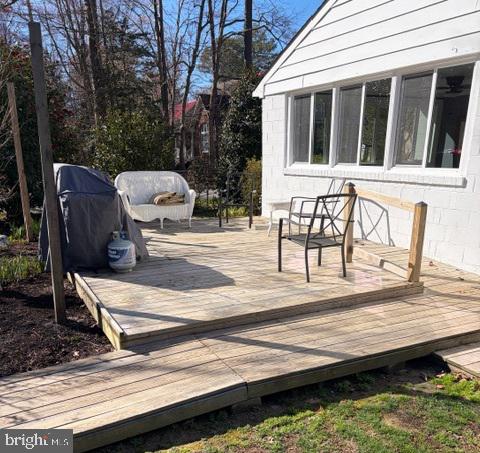 239 Lane Road Reedville, VA 22539 - Photo 37 of 43 Sunny deck perfect for relaxation.