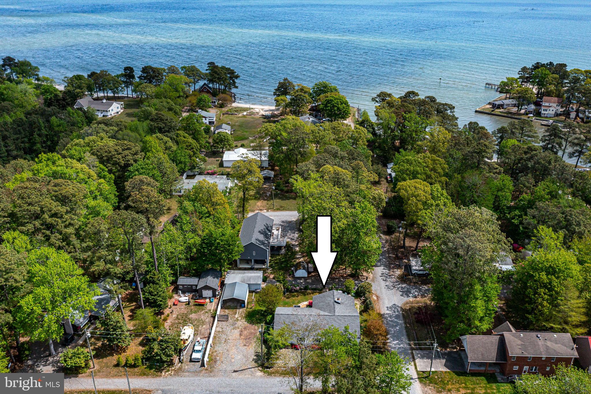 239 Lane Road Reedville, VA 22539 - Photo 54 of 61 an aerial view of a houses with outdoor space