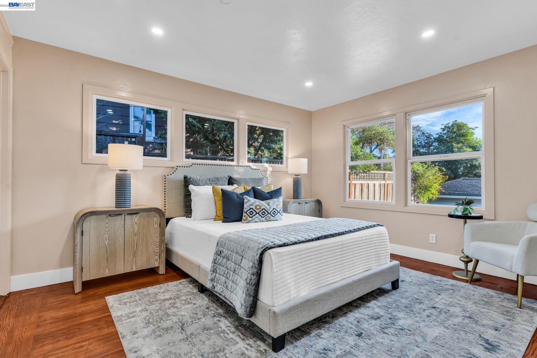 4628 Fieldbrook Road Oakland, CA 94619 - Photo 29 of 40 a bedroom with a large bed and a couch