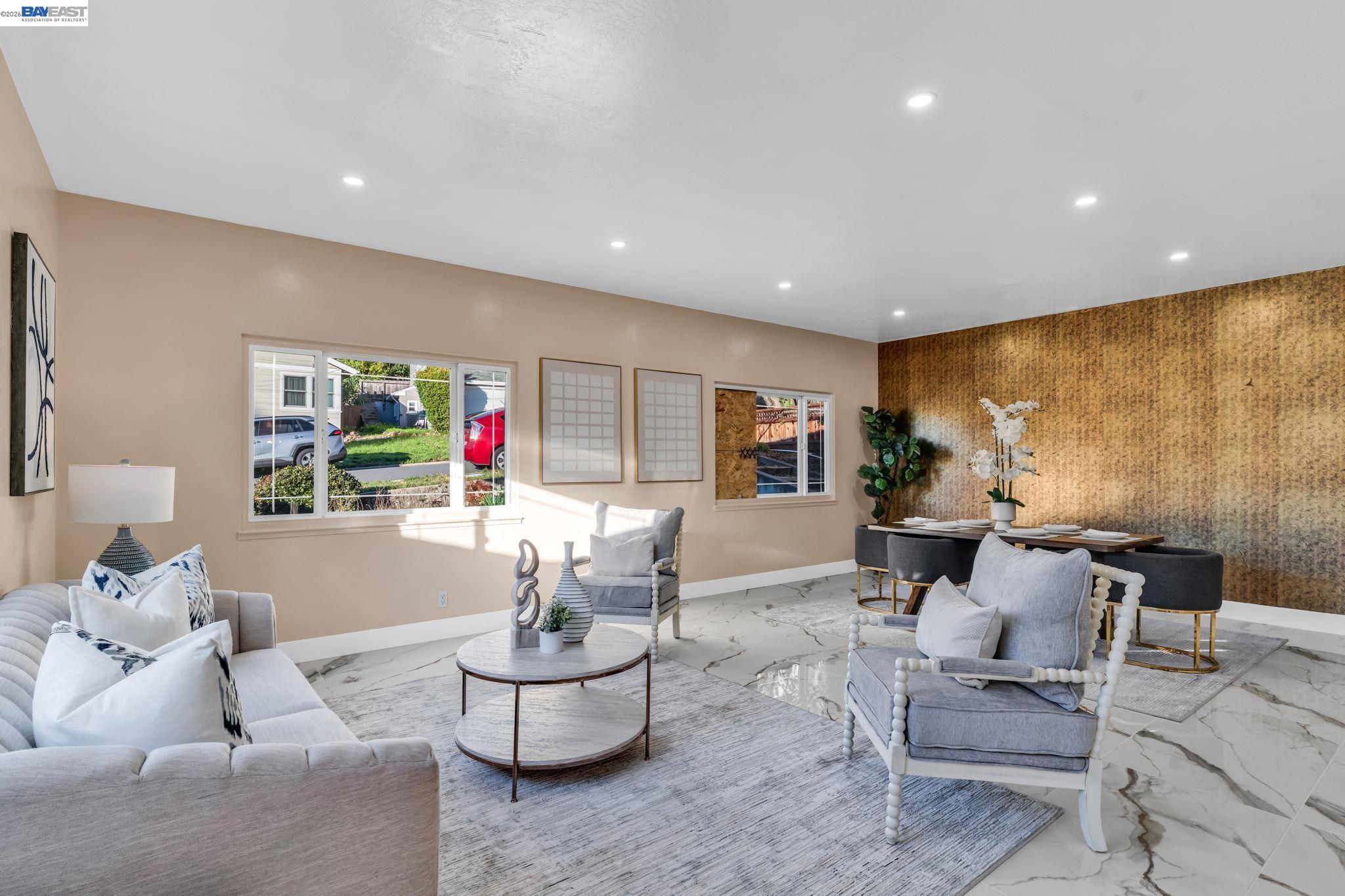 4628 Fieldbrook Road Oakland, CA 94619 - Photo 5 of 40 a living room with furniture and a large window