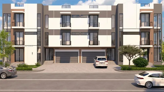 a car parked in front of a building