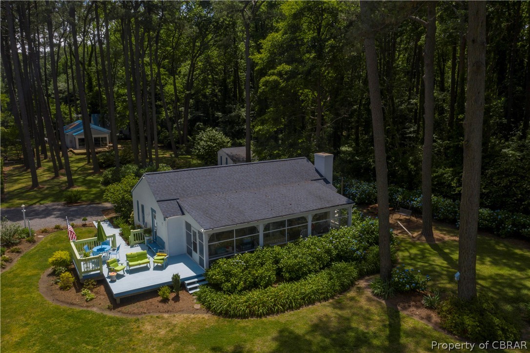 175 Seaside Way Gwynn, VA 23076 - Photo 28 of 48 aerial view of a house with garden space and trees