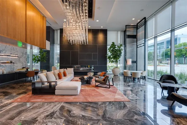 a living room filled with furniture