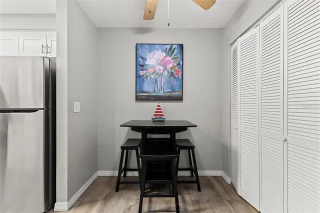 a table and chairs in a kitchen