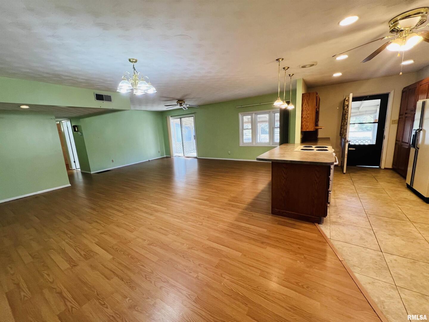 295 Country Acres Road Eldorado, IL 62930 - Photo 20 of 32 a view of kitchen with granite countertop window and refrigerator
