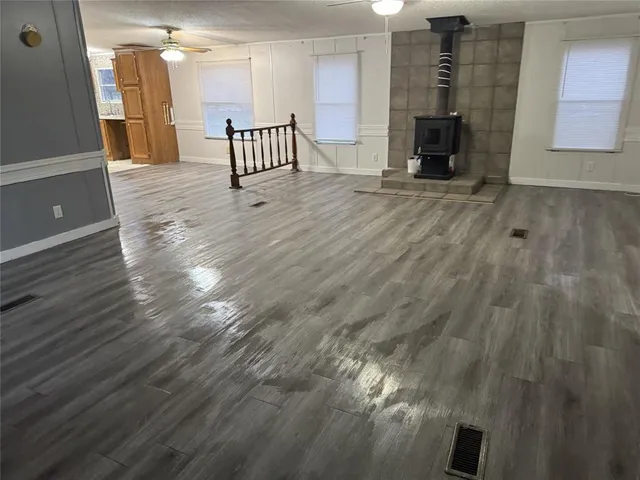 a view of a livingroom with a fireplace