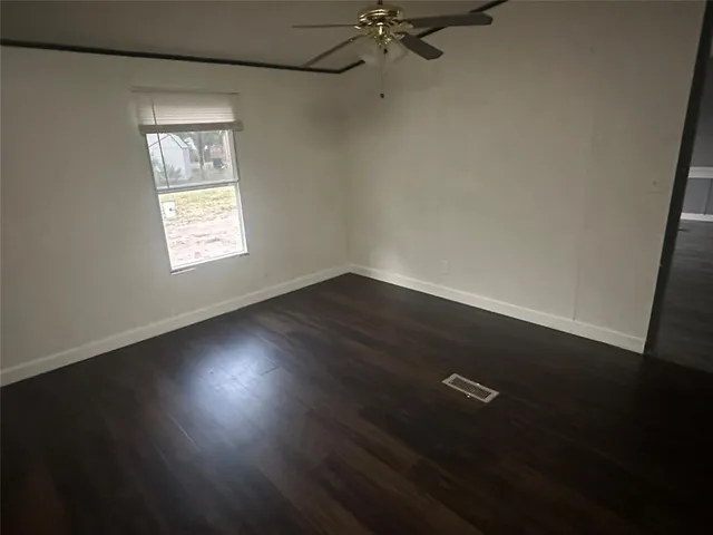 an empty room with a window