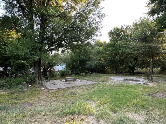 a view of backyard with green space