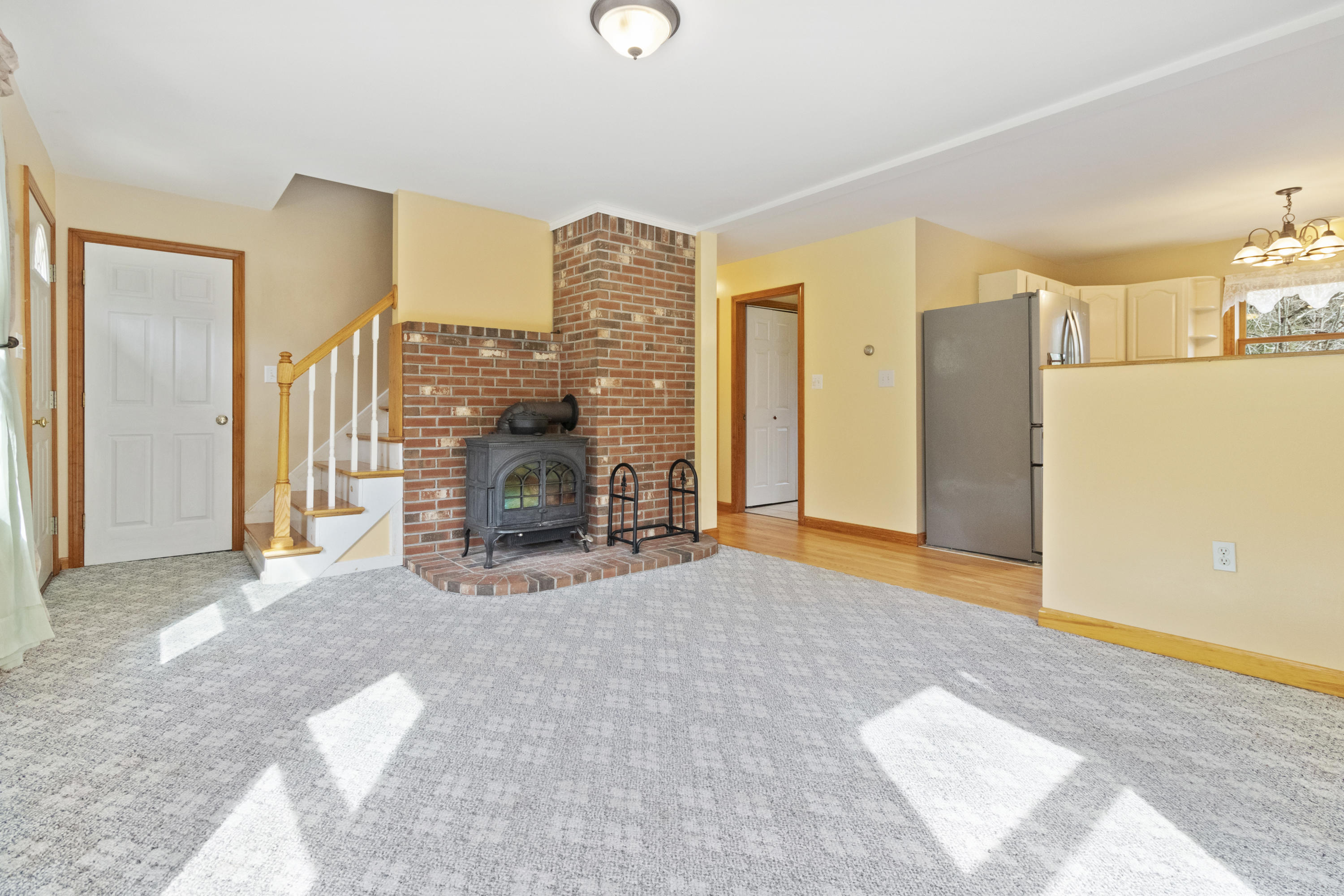 87 New Road Casco, ME 04015 - Photo 8 of 52 Living Room w/ Wood Stove