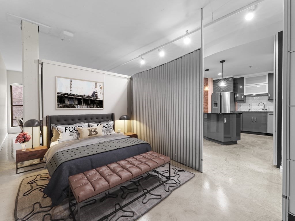 172 Middle Street, Unit 304 Lowell, MA 01852 - Photo 2 of 31 a kitchen with stainless steel appliances kitchen island granite countertop a sink and cabinets